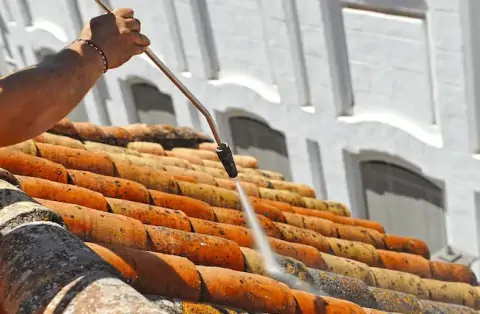 Démoussage de toiture à Marquefave